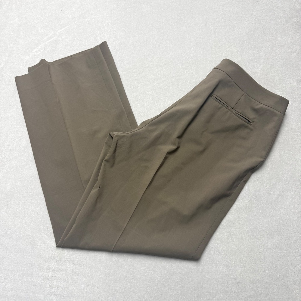 Lafayette 148 New York Taupe Brown Wide Leg Dress Pants Trousers‎ Size 10